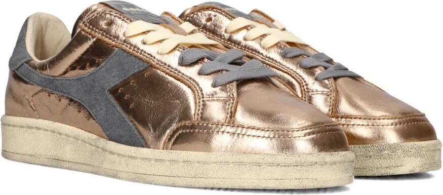 DIADORA HERITAGE Lage Sneakers Dames Prestige Metal Used Maat: 39 Materiaal: Leer Kleur: Brons - Foto 3