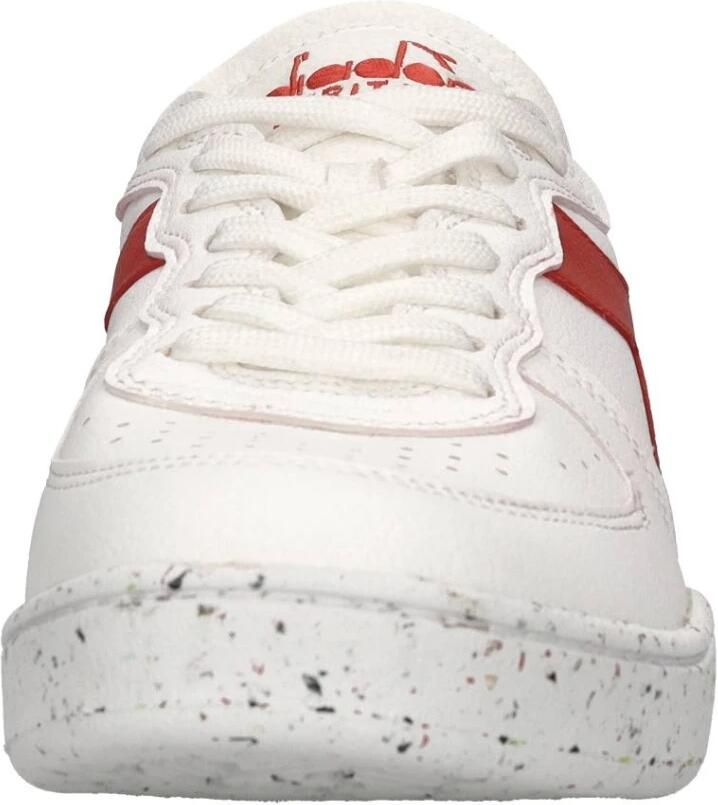 Diadora Heritage Mi Basket Row Cut 2030 Veter sneakers Vegan Wit rood - Foto 2