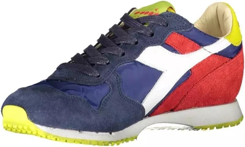 Diadora Blauwe Contrasterende Vetersneakers Multicolor Dames