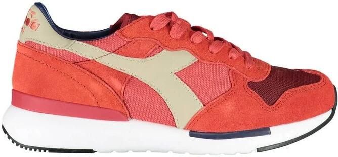 Diadora Rode sportieve vetersneakers met contrastdetails