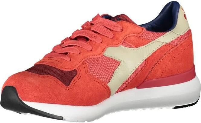 Diadora Rode sportieve vetersneakers met contrastdetails