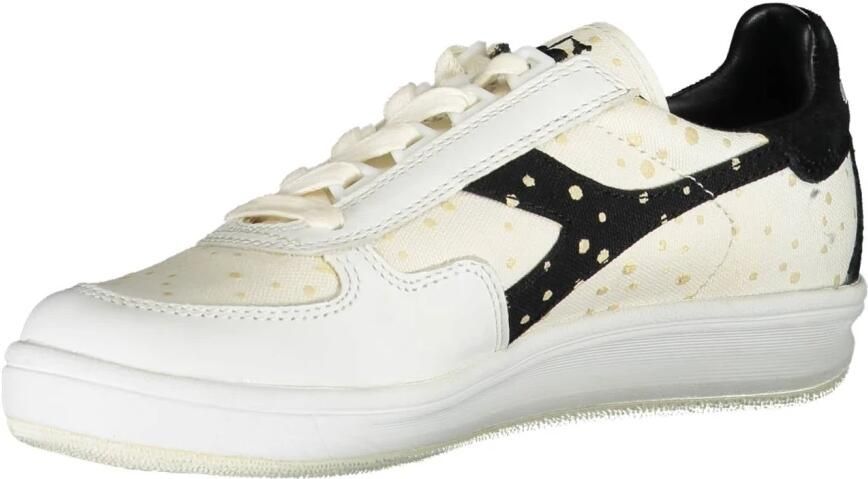 Diadora Sportieve witte vetersneakers met contrastdetails
