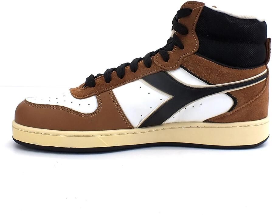 Retro Sneaker bruin Tinten Magic Basket Mid Earth Hoge sneakers Leren Sneaker Bruin - Foto 5