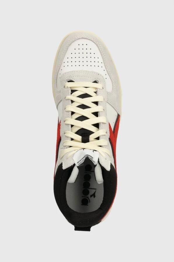 Diadora Stijlvolle Herensneakers met Groene Suède Accenten White Heren - Foto 3