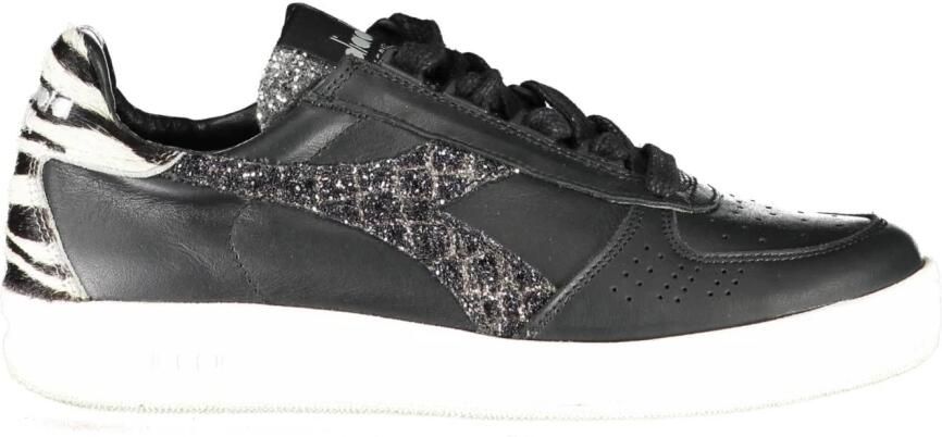 Diadora Zwarte leren sneakers met contrasterende accenten Black Dames - Foto 3