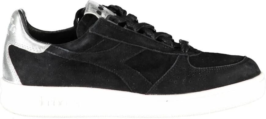 Diadora Elegante Zwarte Leren Sneakers met Details Black Dames - Foto 2