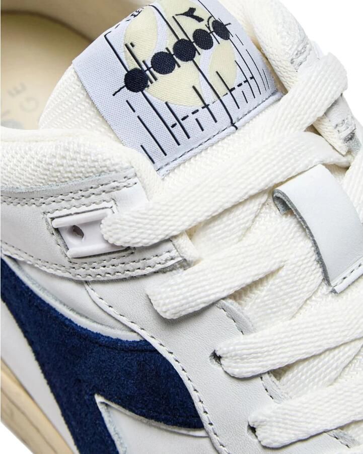 Diadora B-560 Used sneaker van leer met suède details