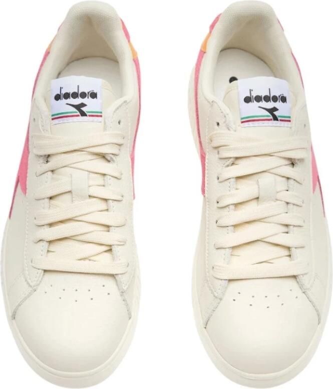 Diadora Witte leren sneaker premium stijl