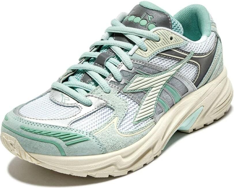 Diadora Witte Mesh Suede Sneakers Mythos Star