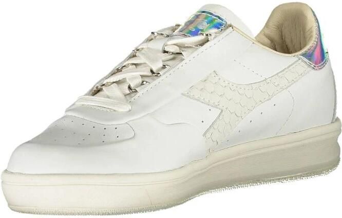 Diadora Witte vetersneakers met contrastdetails White Dames