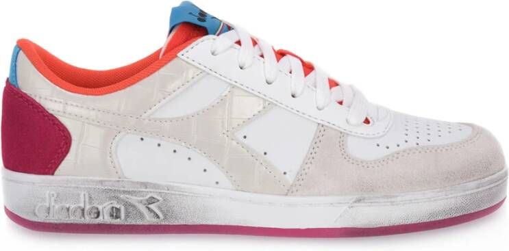 Diadora Magic Basket Low Croco Woman Lage sneakers Leren Sneaker Dames Wit - Foto 5