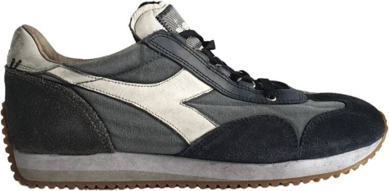 Diadora Premium Unisex Sneakers Equipe H Dirty Stone Wash Evo Blauw Heren