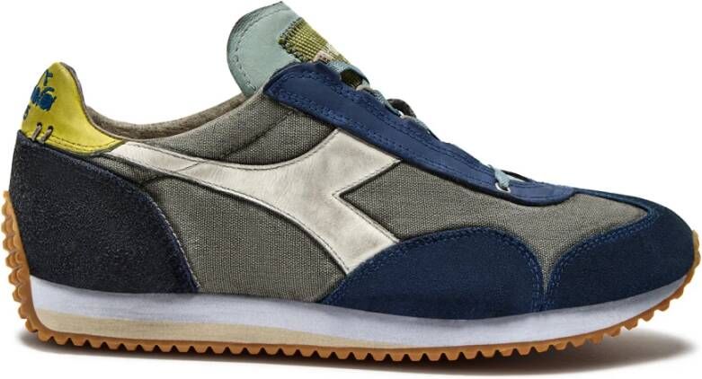 Diadora Blauwe Vetersneakers met Gewatteerde Enkel