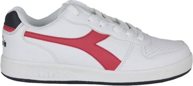 Diadora Gaatjes Lage Sneakers met Klittenbandsluiting Wit Dames