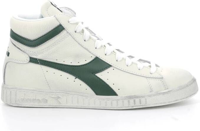 Retro Sneaker Game High Waxed Hoge sneakers Leren Sneaker Groen - Foto 13