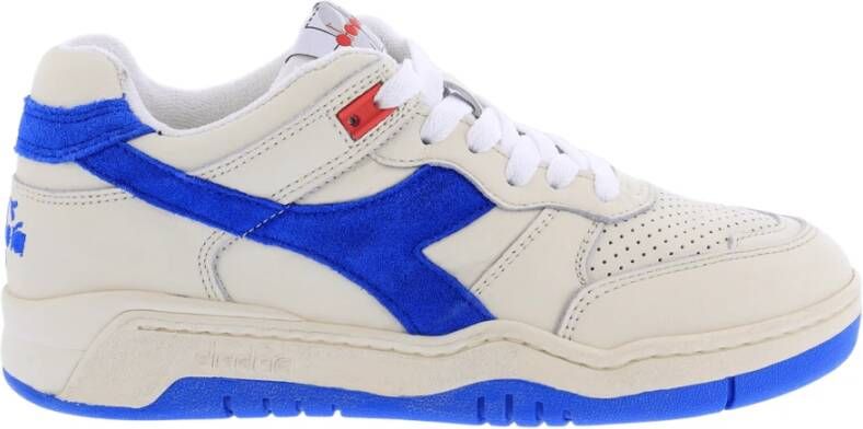 Diadora Gebruikte Wit Blauwe Sneakers
