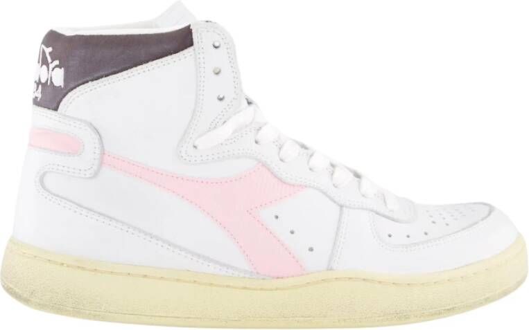 Diadora Gebruikte Wit Roze Basket Sneakers - Foto 2