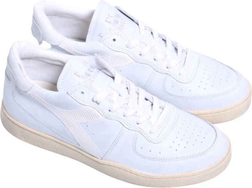 Diadora Gebruikte witte lage sneakers Wit Heren