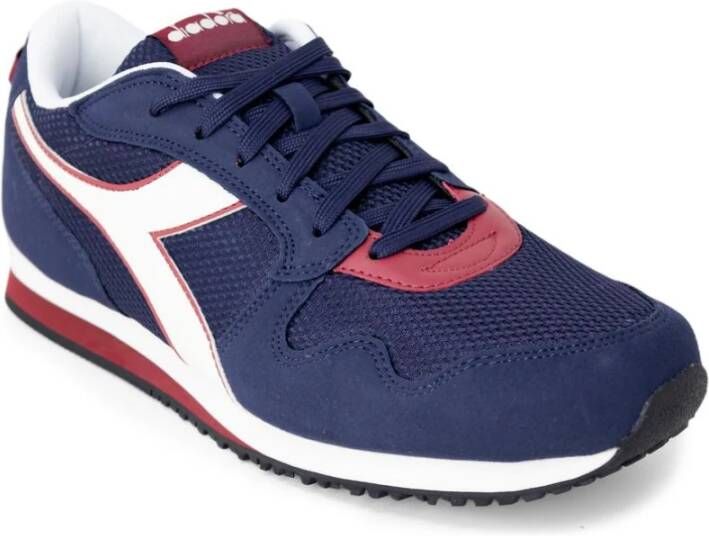 Diadora Bordeauxkleurige Sneakers met Veters Blue Heren