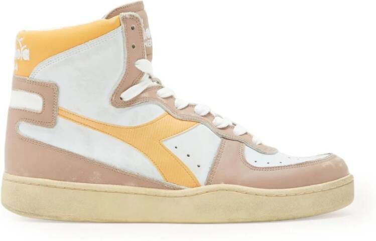 Diadora Heritage mi basket used sneakers heren wit c0657 white white leer 43 5(9+ ) - Foto 8