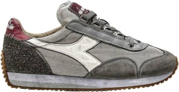 Diadora Geslachtsneutrale Heritage Sneakers Equipe H Dirty Stone Wash Evo Grijs Heren