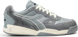 Diadora Grijze Platte Schoenen Exclusieve Hairy Suede Variant Gray Heren