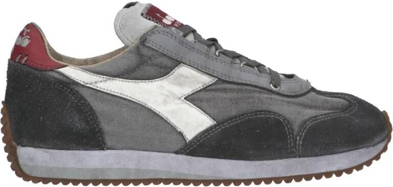 Diadora Geslachtsneutrale Heritage Sneakers Equipe H Dirty Stone Wash Evo Grijs Heren