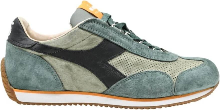 Diadora Groene Suède Sneakers voor Mannen Multicolor Heren