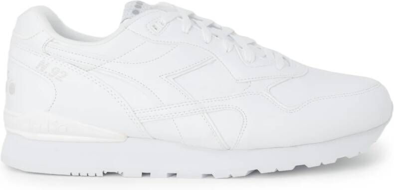 Diadora Witte Veterschoenen van Imitatieleer White Heren