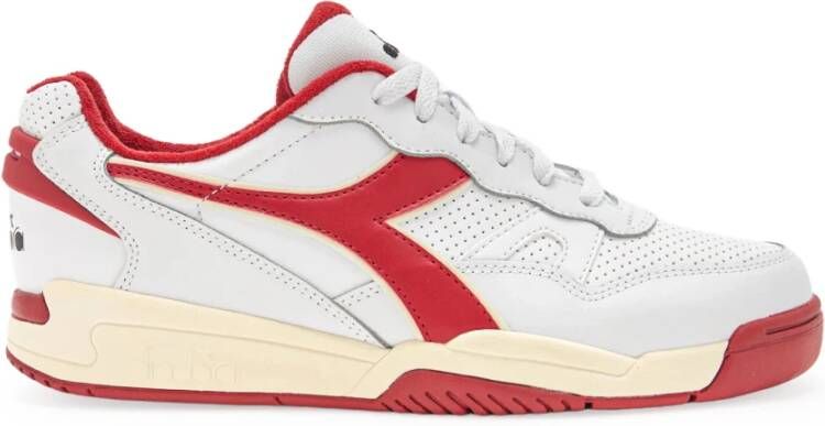 Diadora Herensneakers voor lente zomer Echt leer Rood Heren