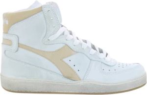 Diadora heritage Damesschoenen Beige MI Basket Used Z23 Wit Dames