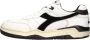 Diadora Gebruikte witte en zwarte sneaker met leer en suède White Heren - Thumbnail 7