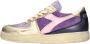 Diadora Sneakers Dames Lage sneakers Damesschoenen Leer MI bask L metal Paars - Thumbnail 12