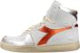 Diadora Heritage MI Basket metal pigskin used white orange Wit - Thumbnail 2