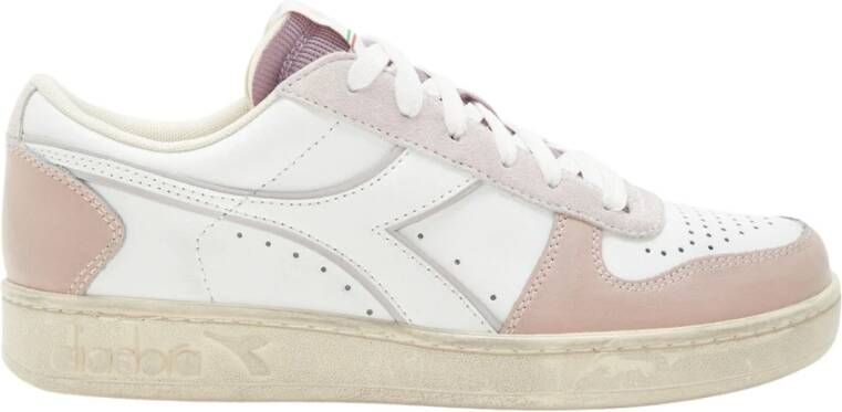 Diadora Iconische Lage Sneaker Grijs Leer