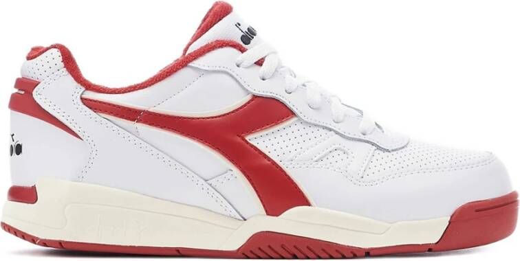 Diadora Herensneakers voor lente zomer Echt leer Rood Heren