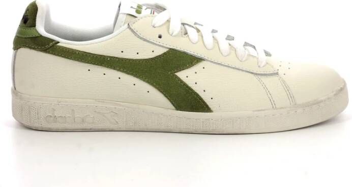 Diadora Lage gewaxte sneakers White Heren