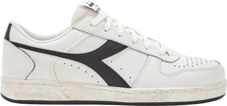 Diadora Vintage-geïnspireerde Leren Sneakers White