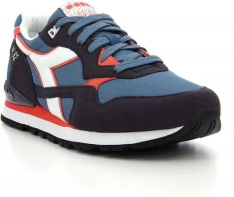 Diadora Leren Sneakers Stijlvol en Comfortabel Blauw Unisex