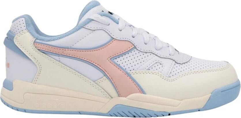 Diadora Roze Sneakers van Imitatieleer met Rubberen Zool Pink Dames