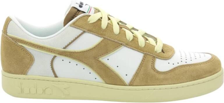 Diadora Rode Leren Sneakers voor Heren White Heren