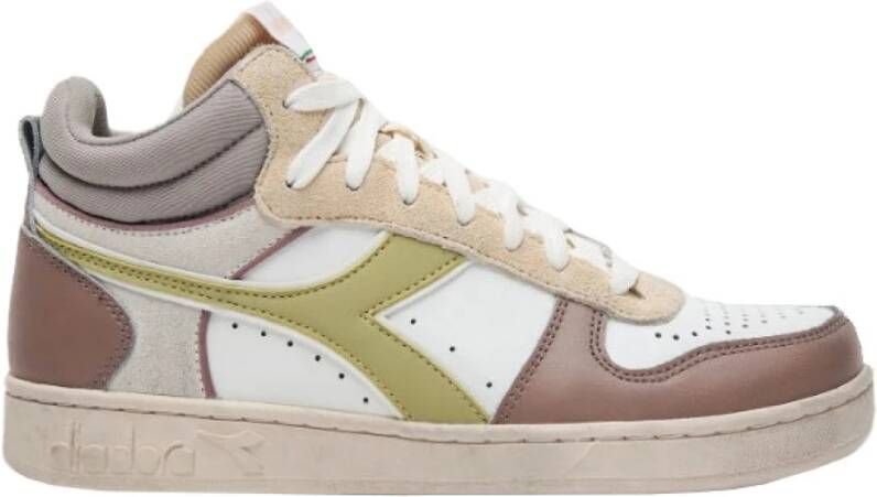 Diadora Magic Basket Demi Icona Hoge sneakers Leren Sneaker Dames Groen