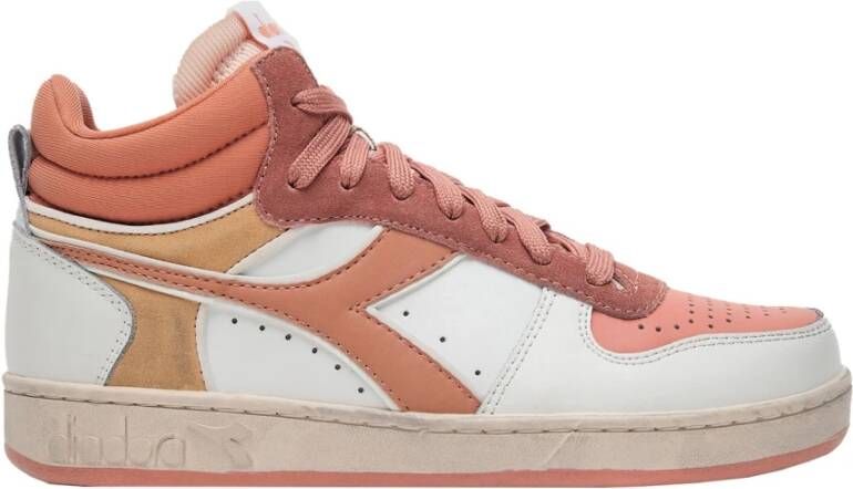 Diadora Magic Basket Demi Icona Hoge sneakers Leren Sneaker Dames Roze