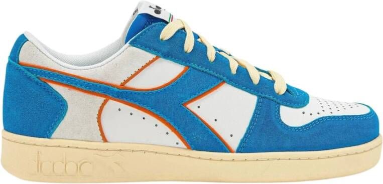 Diadora Sneakers Magic Basketball Laag Suède Leer Koningin Wit Streetwear Volwassen