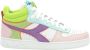 Diadora Magic Basket Demi Woman Hoge sneakers Leren Sneaker Dames Multi - Thumbnail 13
