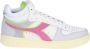 Diadora Magic Basket Mid dames sneaker Wit rood - Thumbnail 12