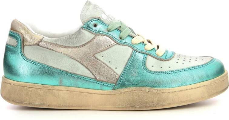 Diadora Sneakers Dames Lage sneakers Damesschoenen Leer MI bask L metal Turquoise - Foto 7
