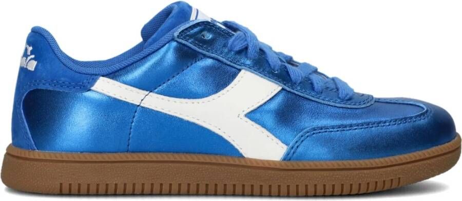 DIADORA HERITAGE Lage Sneakers Dames Trainer Metallic Maat: 38 Materiaal: Leatherlook Kleur: Blauw