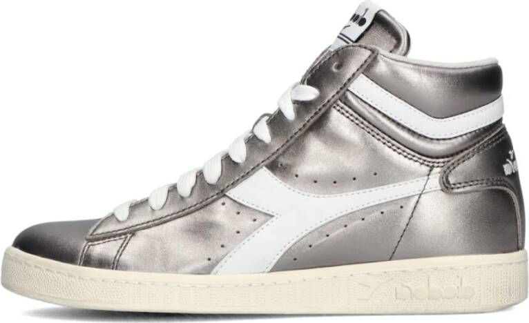 Diadora Metallic High Top Dames Sneakers Gray Dames