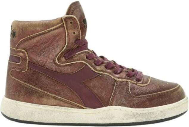 Diadora Metallic Leren High-Top Sneakers